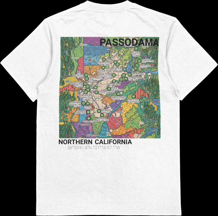 NorCal Map Tee - Charcoal front