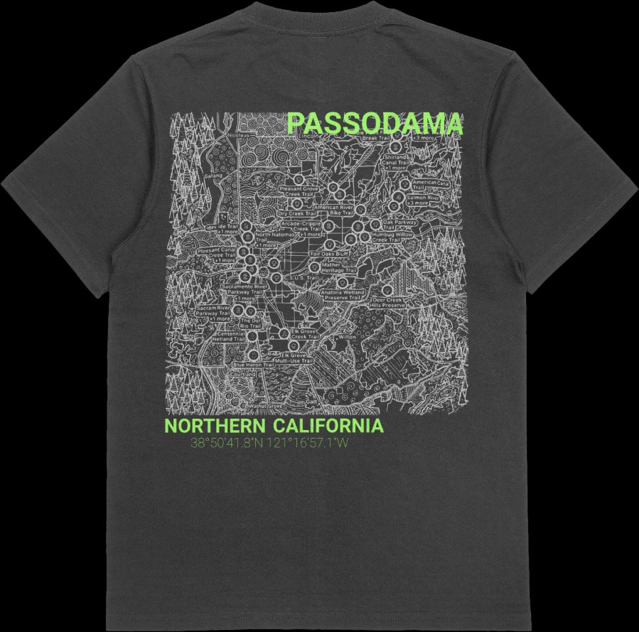 NorCal Map Tee - Charcoal back